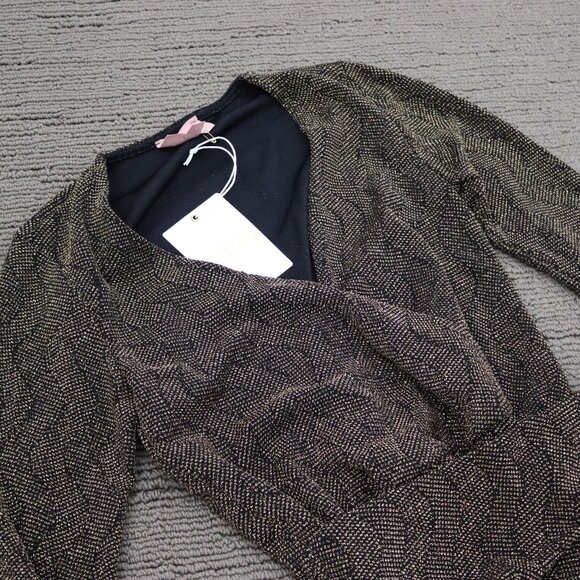 NWT Show Me Your Mumu Kimora Wrap Dress - Squiggle Sparkle Knit Size Small - Picture 5 of 7